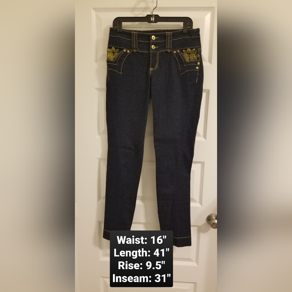 Baby Phat Up-cycled To Skinny Leg Jeans, EUC, Junior's Size 9